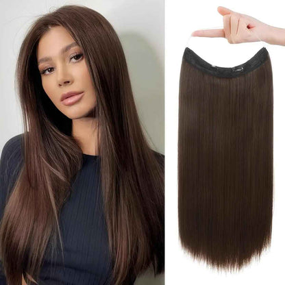 Halo extension 100% cheveux naturels #1B